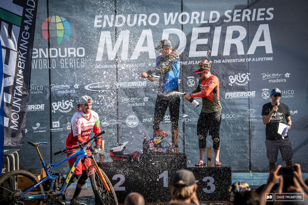 Martin Maes Jesse Melamed and Jose Borges on top of the men s podium