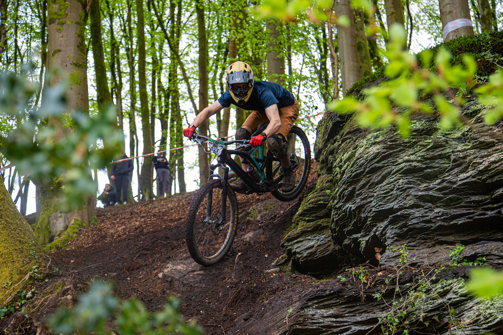 The steep slab berm kept riders on their toes after the bank holiday rain but they were no match to Chris Hulley taking home second in the 18-29 category