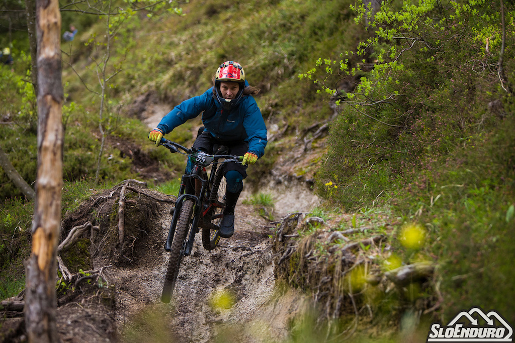 Ro le Mesec at 2023 SloEnduro series round three the SloEnduro Perkmandeljc in Me ica Slovenia. Photo by Matej Lovri .