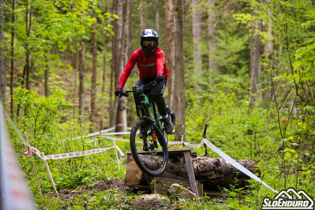 Peter Mihalkovits at 2023 SloEnduro series round three the SloEnduro Perkmandeljc in Me ica Slovenia. Photo by Matej Lovri .