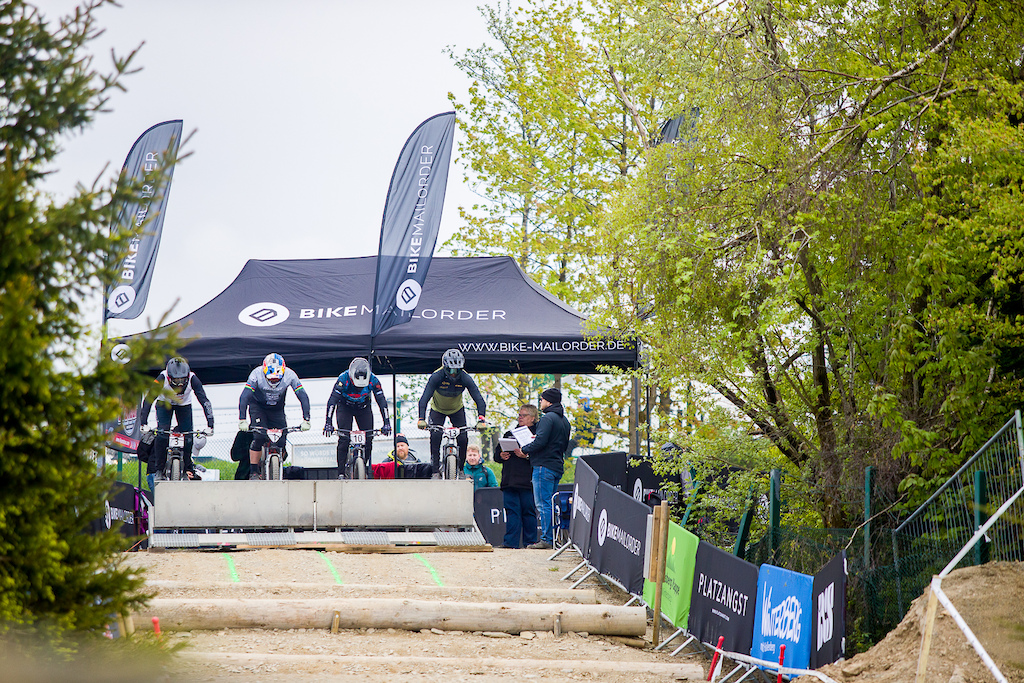 during round 1 of The 2023 4X Pro Tour at Winterberg Rheine Germany on May 20 2023. Photo Charles A Robertson