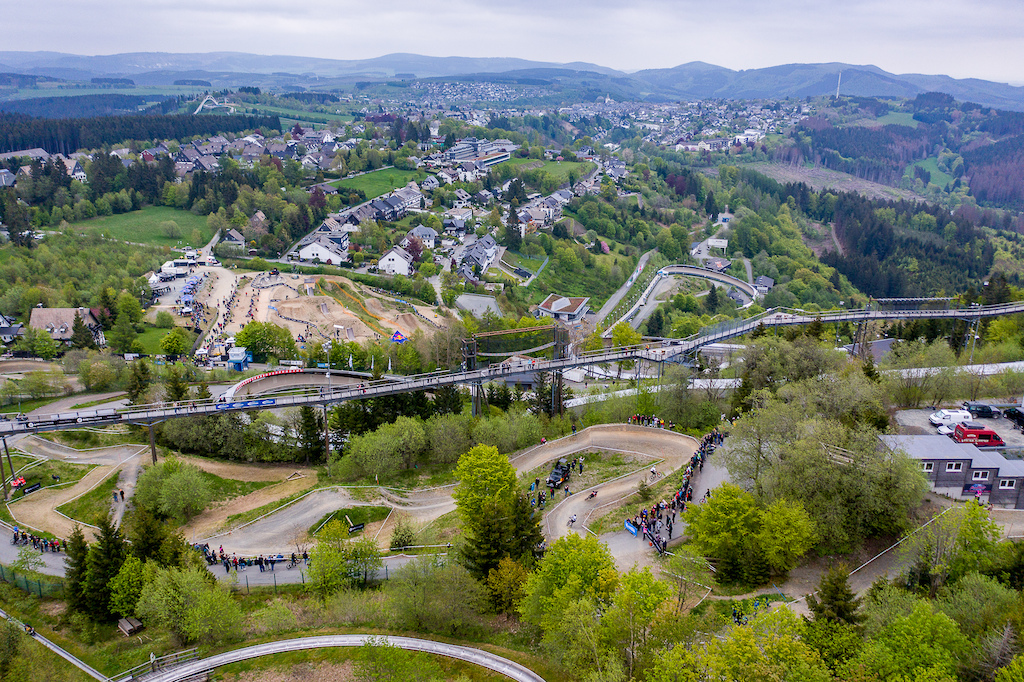 during round 1 of The 2023 4X Pro Tour at Winterberg Rheine Germany on May 20 2023. Photo Charles A Robertson