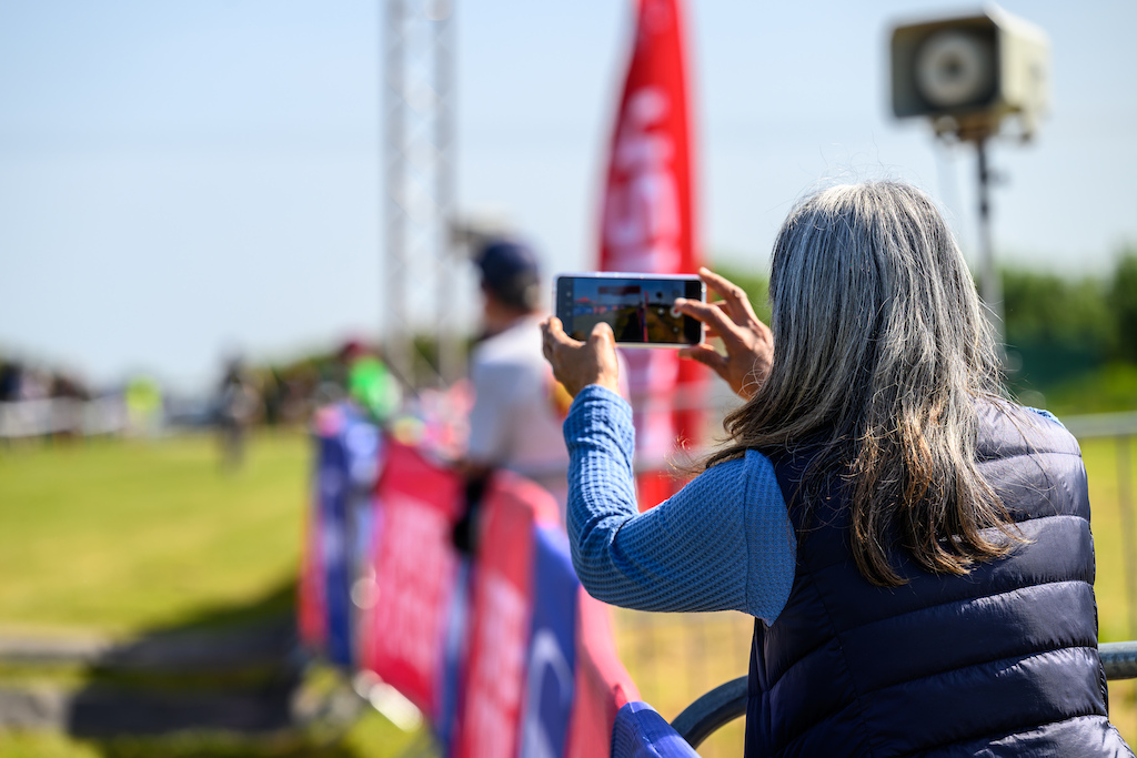 Family and friend s made sure to catch the riders key moments