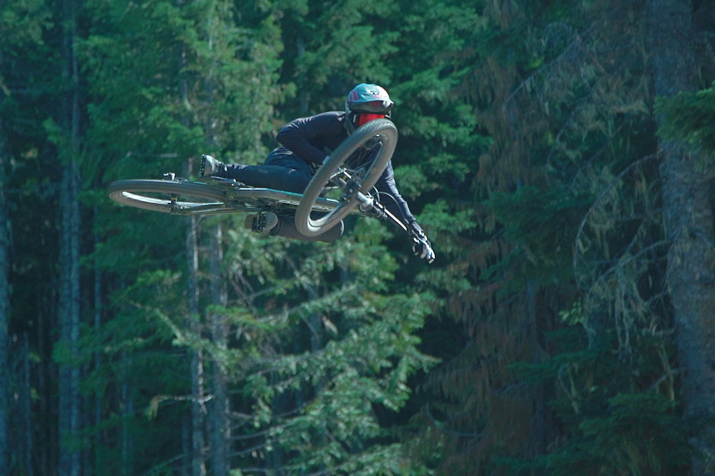 William Robert riding the Whistler Bike Park - video grab.