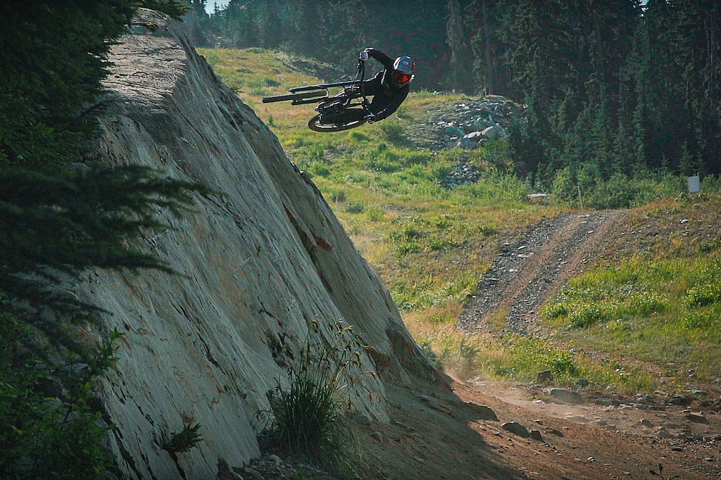 William Robert riding the Whistler Bike Park - video grab.