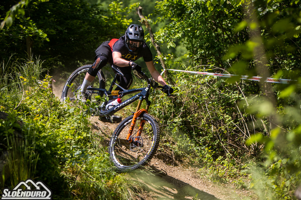 Timmy Fockenberger of Radwerker.at fourth placed at SloEnduro Cilenca SloEnduro series round 4 Cilenca Trails Zagorje ob Savi Slovenia. Photo by Matej Lovri .