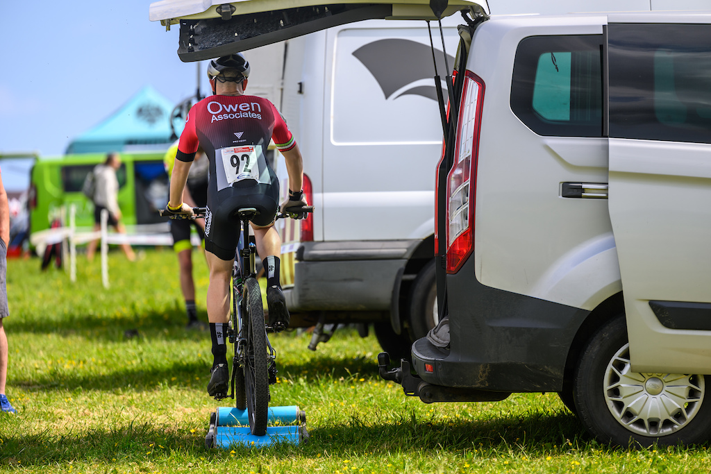 With the heat of the bank holiday weekend sun riders looked for any bit of shade they could to warm up in