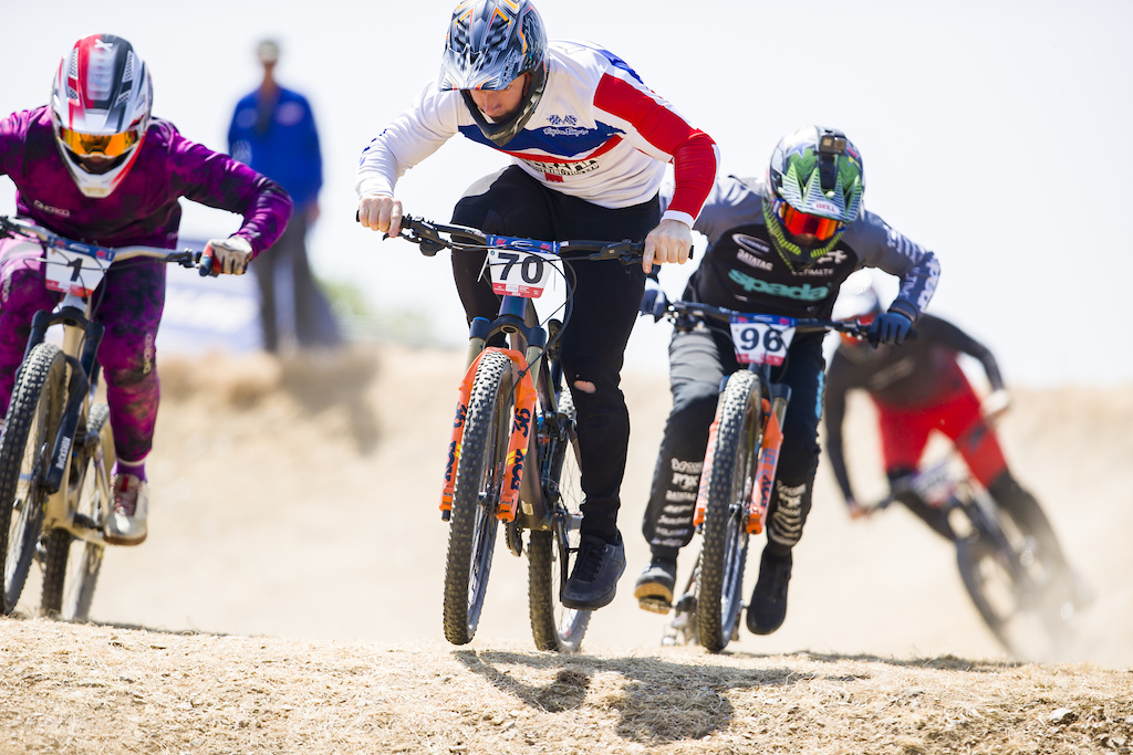 during round 2 of The 2023 Schwalbe British 4X Series at Falmouth Cornwall United Kingdom on May 27 2023. Photo Charles A Robertson