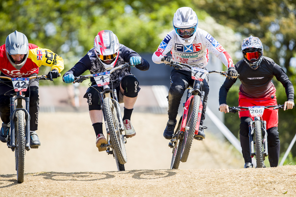 during round 3 of The 2023 Schwalbe British 4X Series at Falmouth Cornwall United Kingdom on May 28 2023. Photo Charles A Robertson