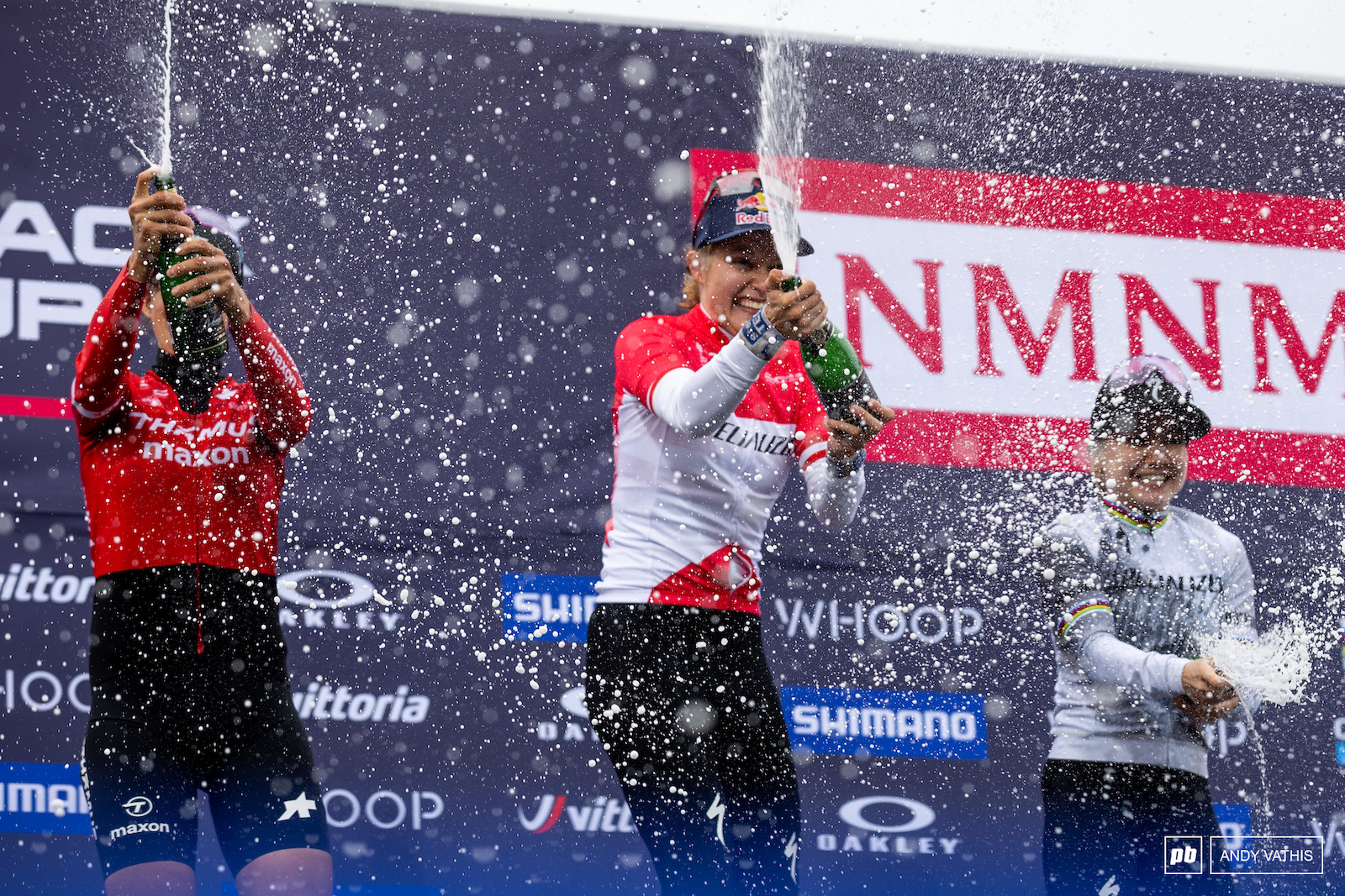 First champagne shower of the season to kick things off in Nove Mesto.