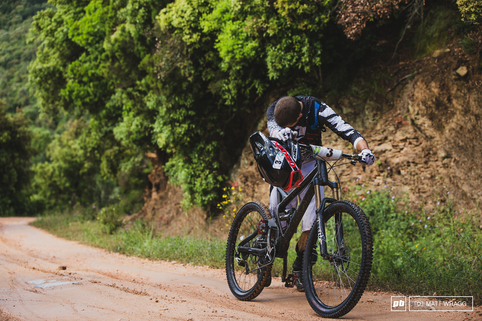 The climb up to the top of the Bandite trail area where the longer tracks of the race lay was a punishing fireroad grind.