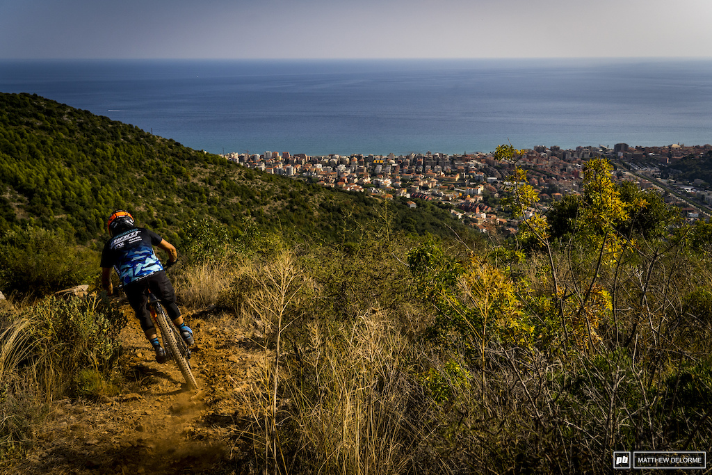 After four stages and a hell of a lot of pedaling the view of the sea as you dive into stage five is a welcome sight.