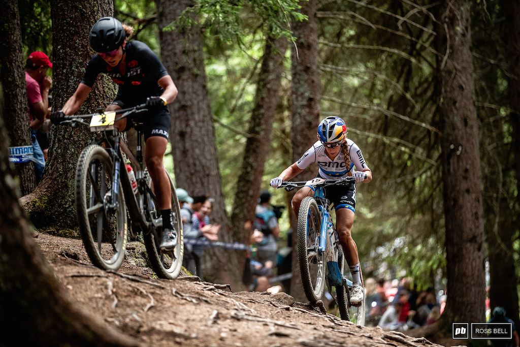 These two would stay locked together until the end Pauline Ferrand Prevot eventually coming out on top.