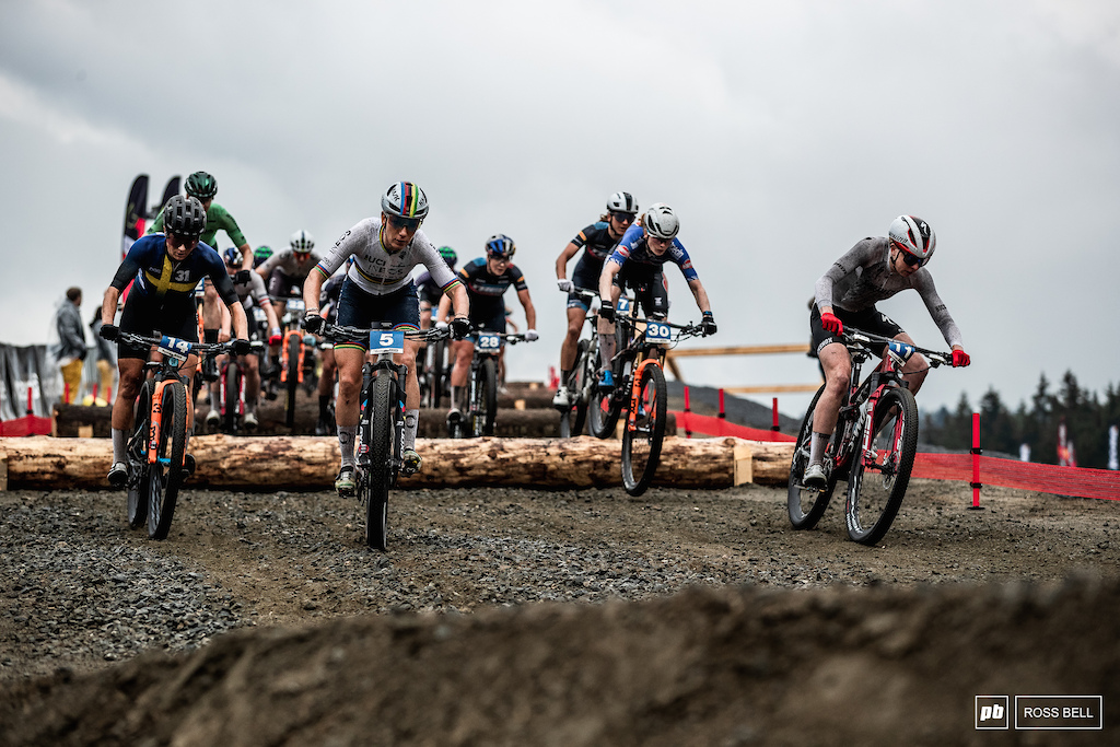 Pauline Ferrand Prevot was in the mix from the get go.