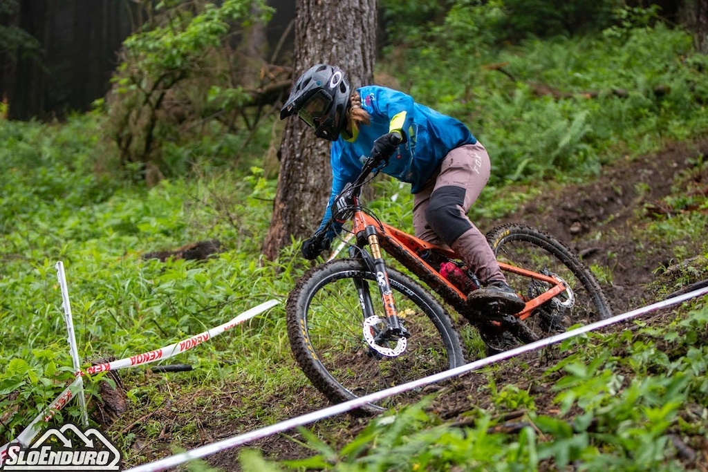 Tina Smrdel of MBK rni Vrh winner women at Enduro Trbovlje Slovenian National Championships and World Cup Qualifier June 10 11 2023. Photo by Matej Lovri .