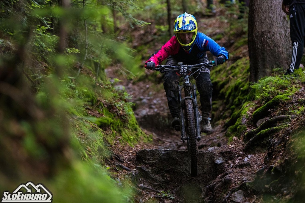 Tamara Homar of KD Super potencial 3rd place women at Enduro Trbovlje Slovenian National Championships and World Cup Qualifier June 10 11 2023. Photo by Matej Lovri .