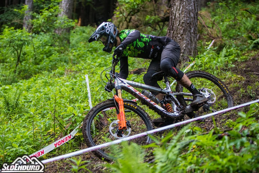 Miha Jerki of KK rn trn winner junior men at Enduro Trbovlje Slovenian National Championships and World Cup Qualifier June 10 11 2023. Photo by Matej Lovri .