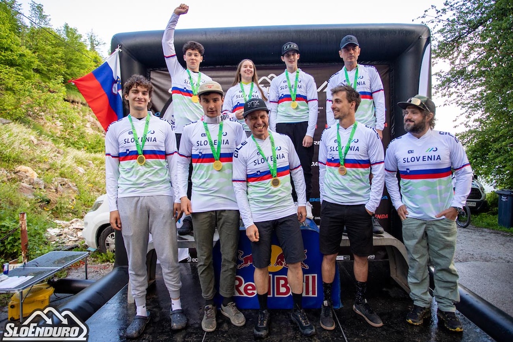 New Slovenian enduro champions at Enduro Trbovlje Slovenian National Championships and World Cup Qualifier June 10 11 2023. Photo by Matej Lovri .