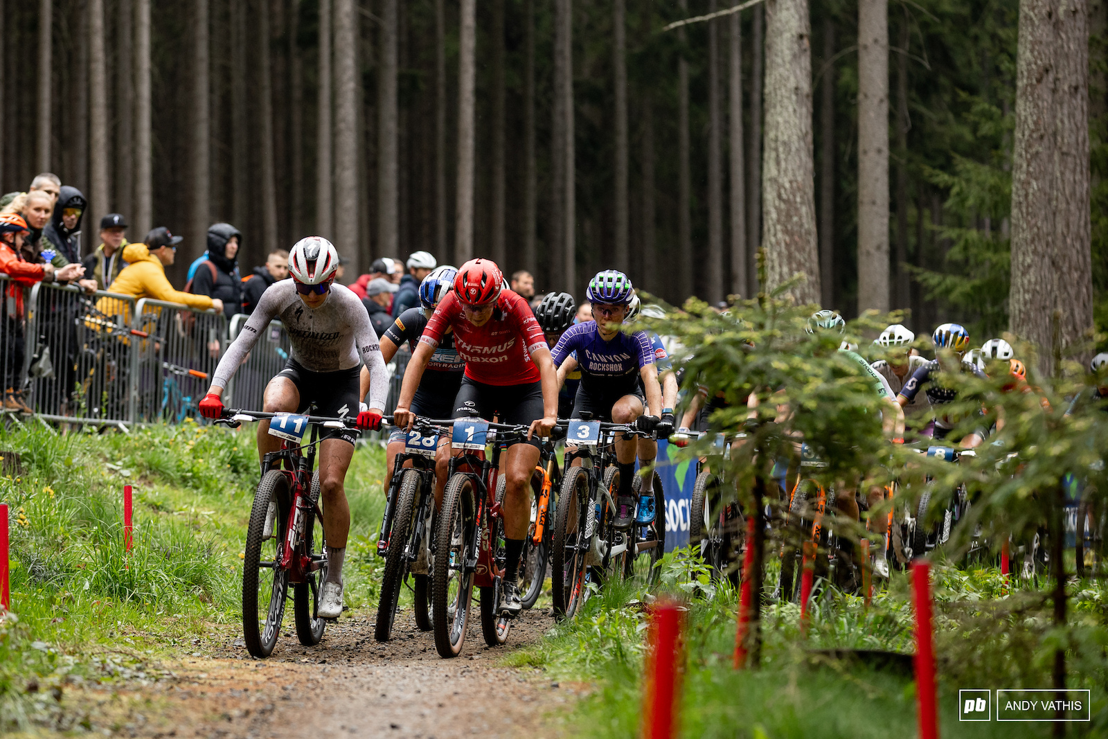 Alessandra Keller and Haley Batten stay bar to bar between the narrow bit.