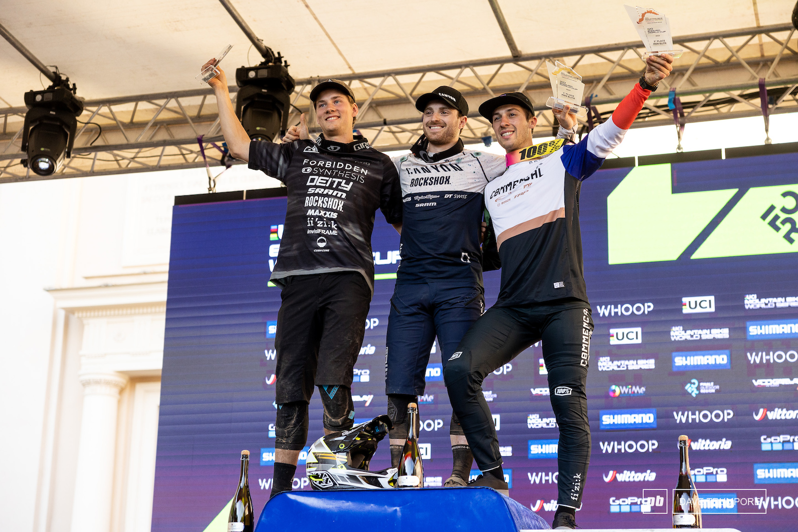 Jesse Melamed Rhys Verner and Alex Rudeau on the podium in Finale