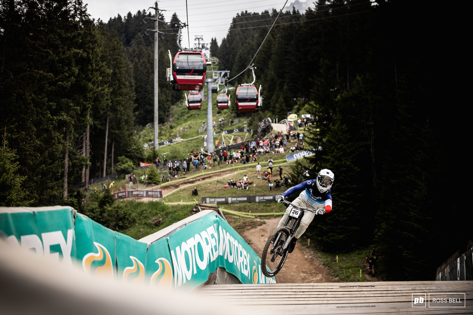 Antoine Vidal launching into the finish area.