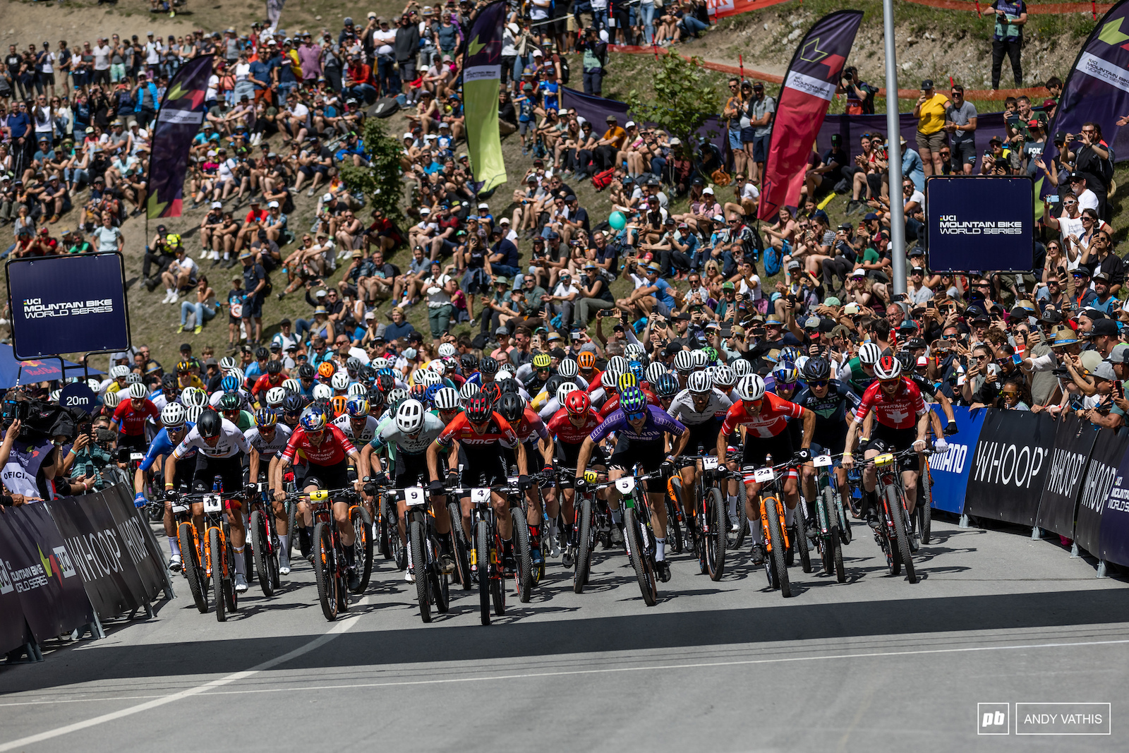 The Elite men roar out of the arena.